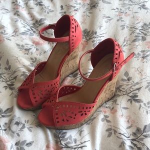Coral Sbicca wedges - size 5.5
